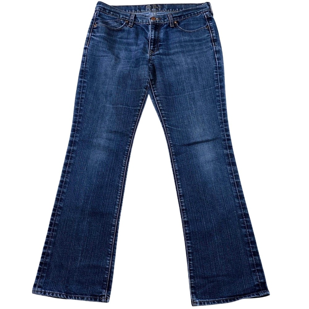 Old Navy The Flirt Womens Size 12 LONG Jeans Bootcut Stretch Mid Rise Denimโ